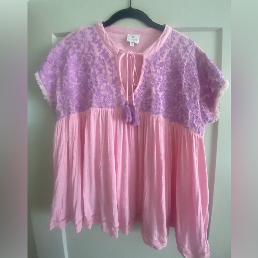 J. Marie size small light pink and purple swing top